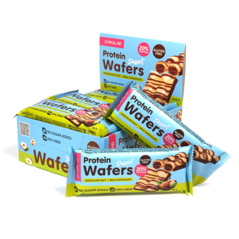 Buy ChikaLab Protein Glazed Wafer Bar 40 G 12 Pcs - Chocolate Dessert ...