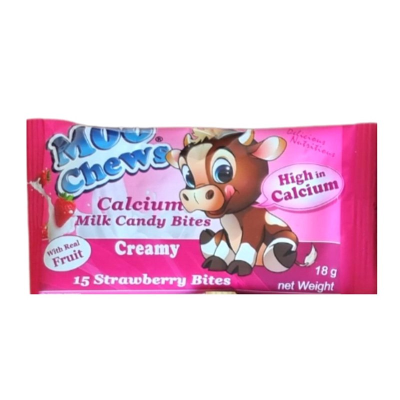 Buy Moo Chews Calcium Milk Bites Pack of 12 Strawberry Flavor in