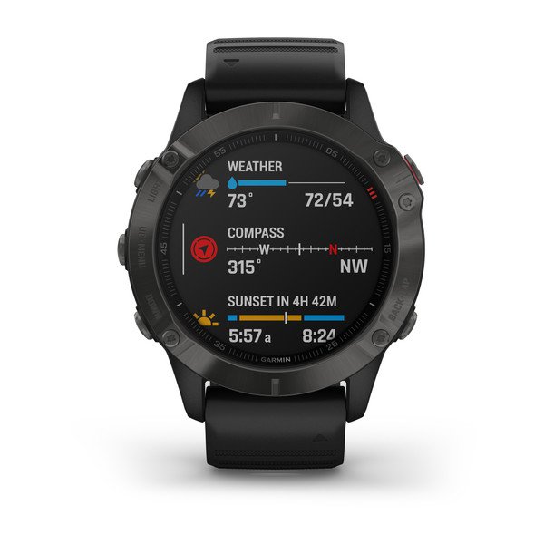 Garmin Fenix 6 Sapphire Edition 47mm Carbon Grey DLC with Back Band 010-02158-11 Abu Dhabi