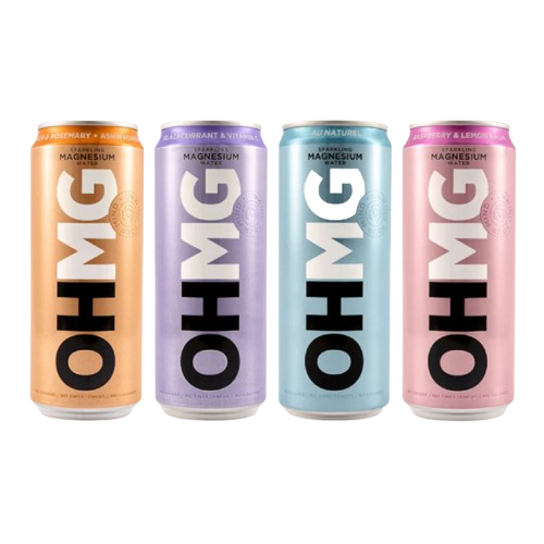 OHMG Original Variety Pack Sparkling Magnesium Water Pack of 12 Cans