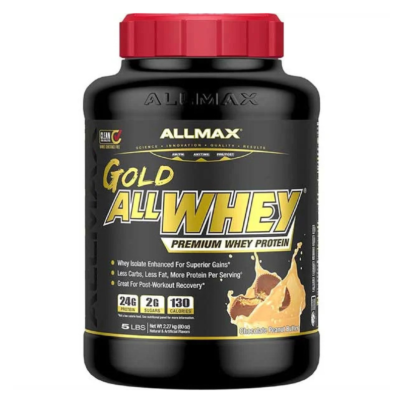 All Max All Whey Gold Premium Whey Protein 5 lbs - Chocolate Peanut Butter