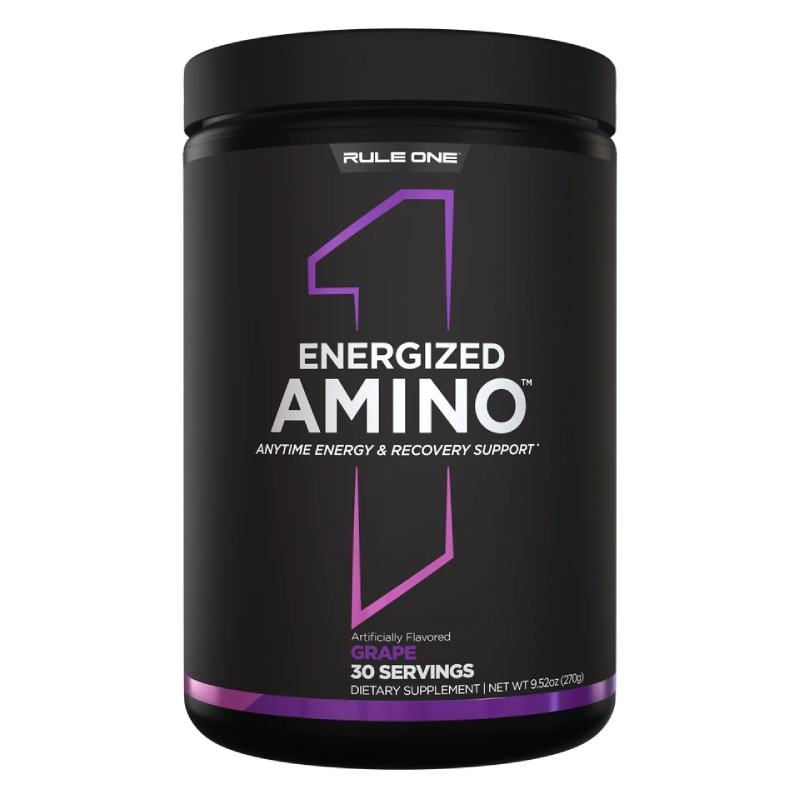 Rule One Energized Amino Acids + Energy 30 Servings - Grape