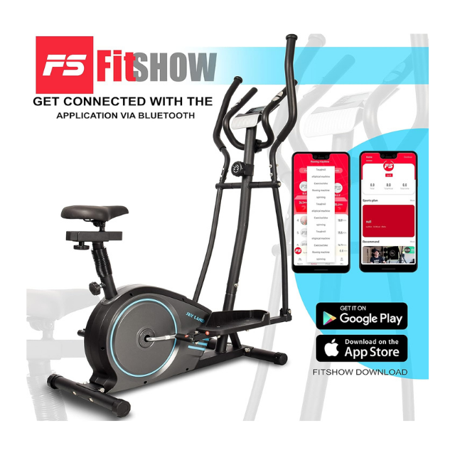 Sky Land 2-in-1 Elliptical Bike 8-Level – Gray Best Price in UAE