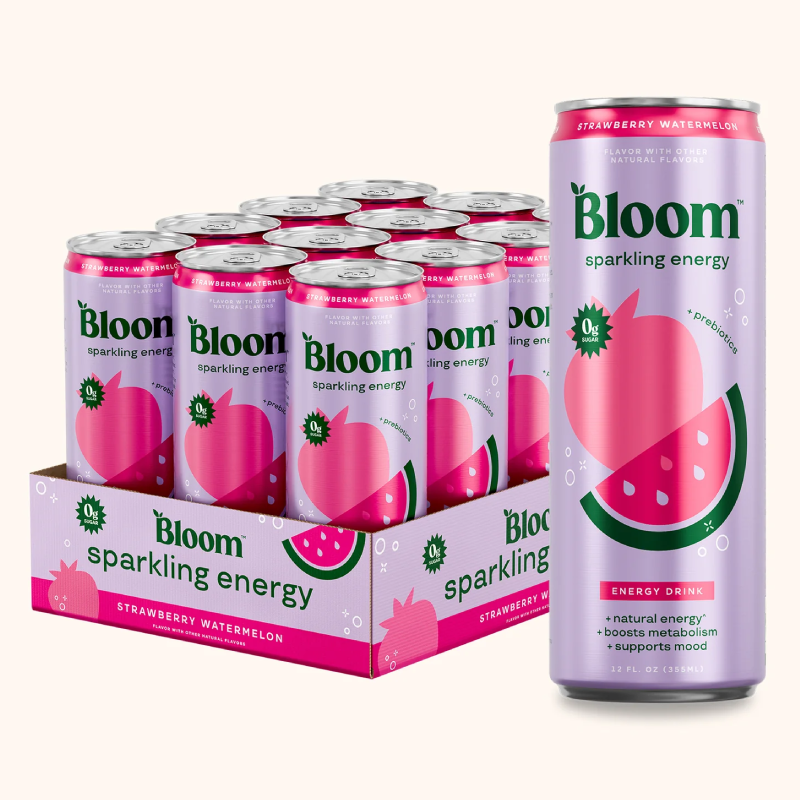 Bloom Nutrition Sparkling Energy 355 Ml - Strawberry Watermelon 12 cans