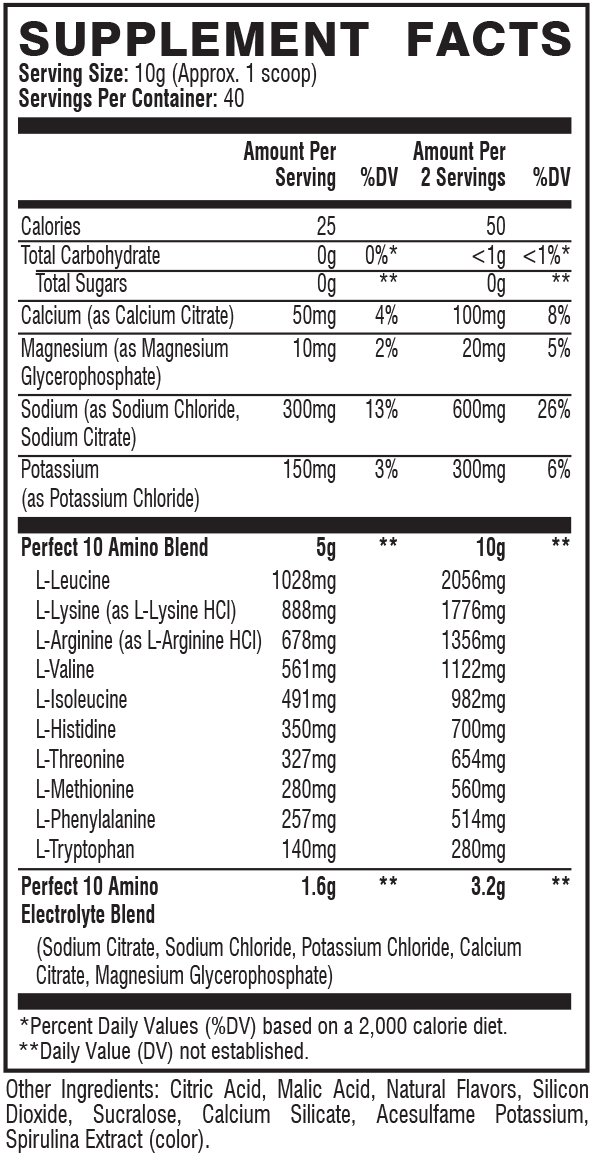 Xtend Perfect 10 Amino 40 Servings, Watermelon