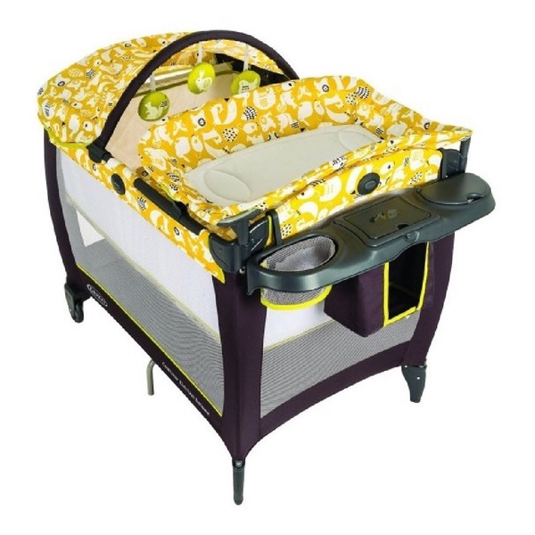 Graco Pack n Play Contour Electra Deluxe Travel Cot, Lime