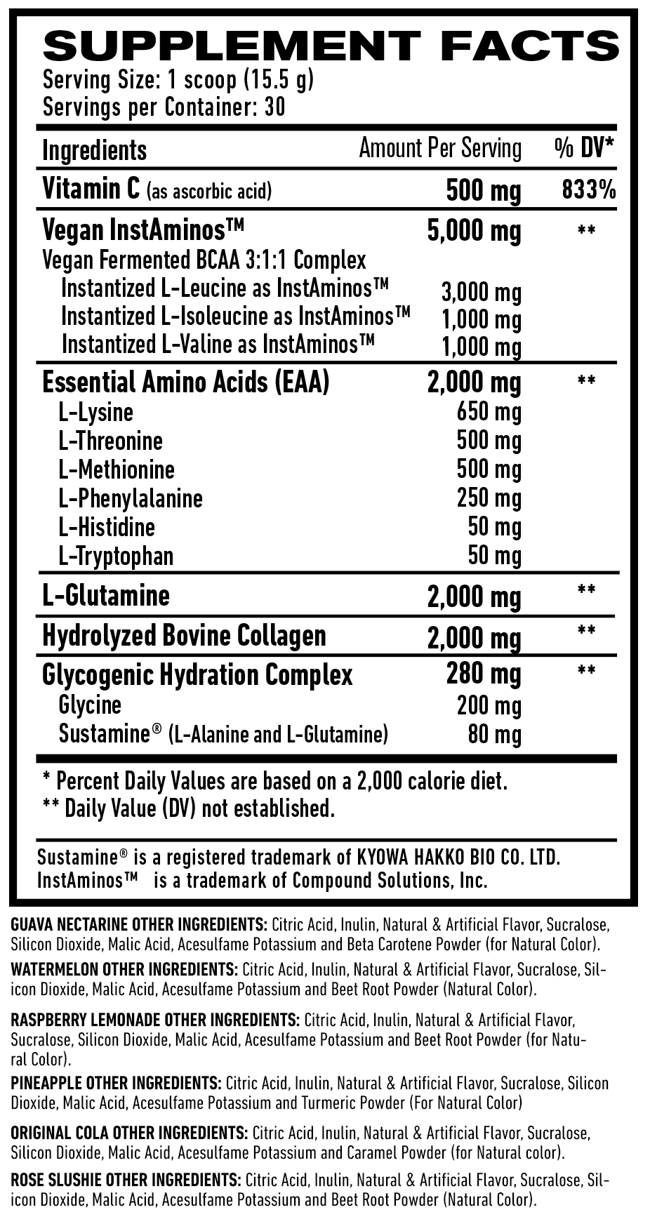 1UP BCAAs Glutamine & Collagen 450g