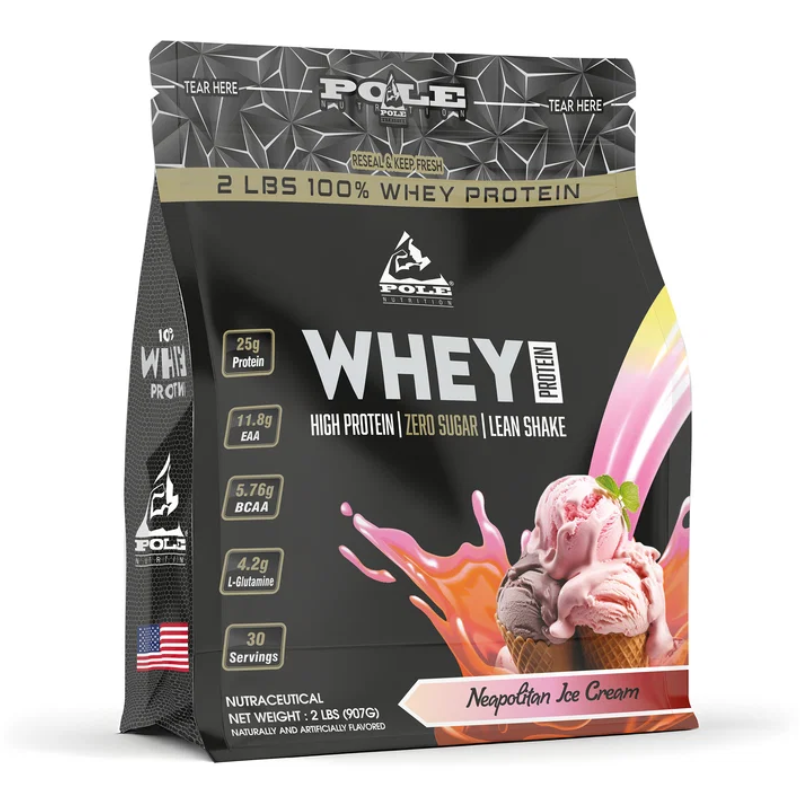 Pole Nutrition 100% Whey Protein 2 lbs - Neapolitan Ice Cream