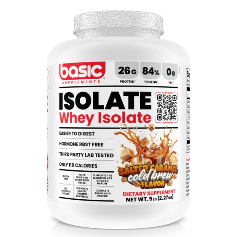 Basic Supplements Whey Isolate 5 lbs - Salted Caramel Cold Brew