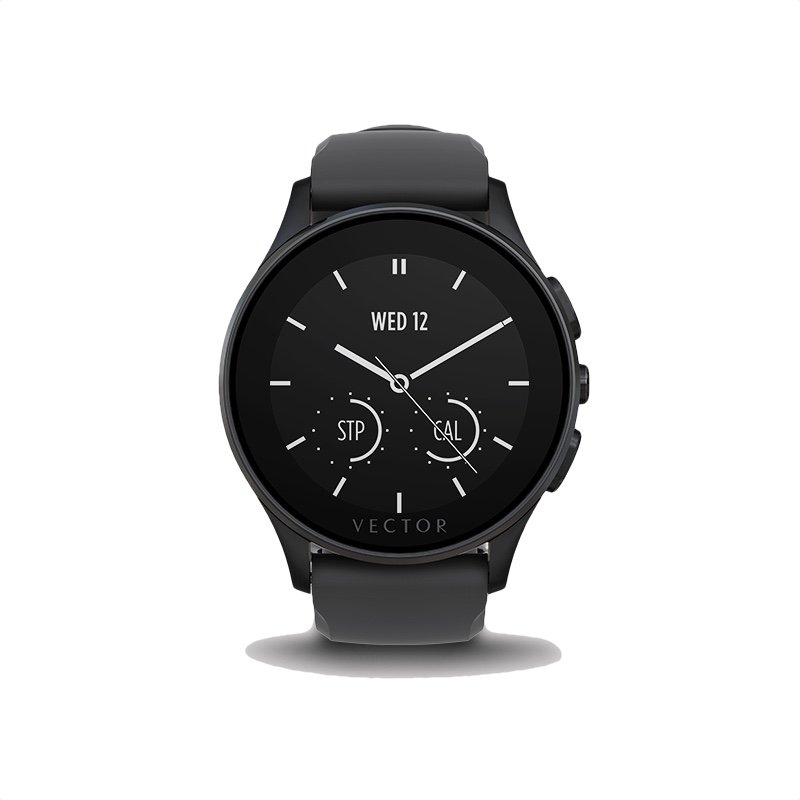 Vector Luna Black/Black Silicone Smart Watch