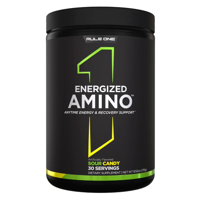Rule One Energized Amino Acids + Energy 30 Servings - Sour Candy