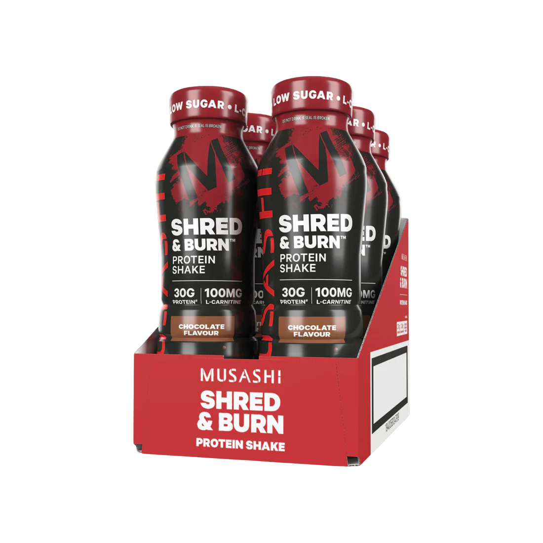 Musashi Shred & Burn Shake 375ml 6 Pcs in Box - Chocolate