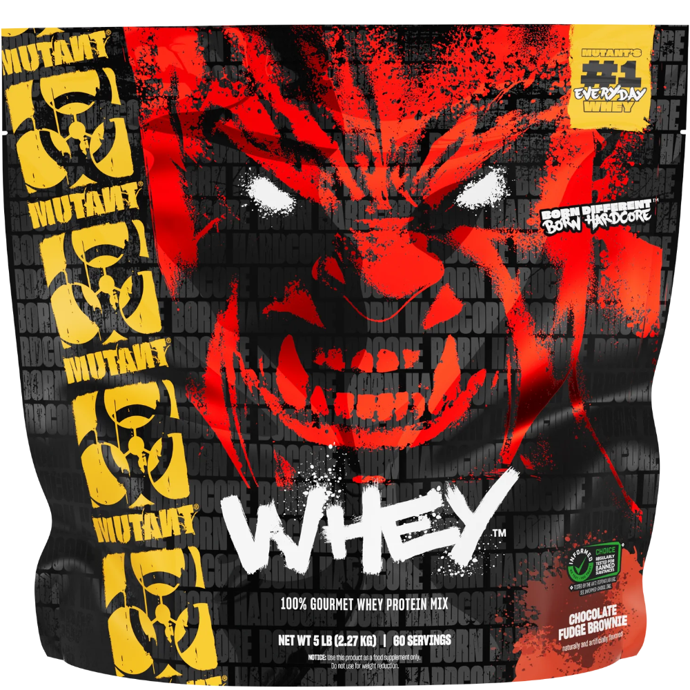 Mutant Whey 100% Gourmet Whey Protein 5lbs 2.27kg Chocolate Fudge Brownie