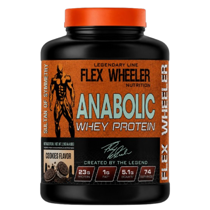 Flex Wheeler Nutrition Whey Anabloic Protein 74 Servings - Cookies