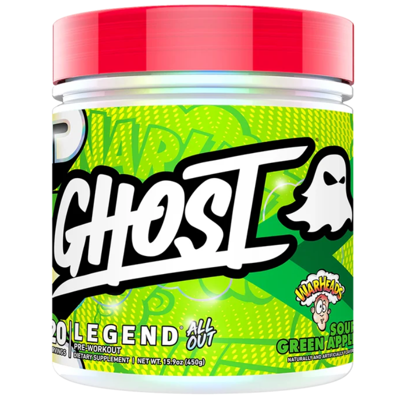 Ghost Legend All Out Pre Workout 20 Servings 430 G - Warheads Sour Green Apple