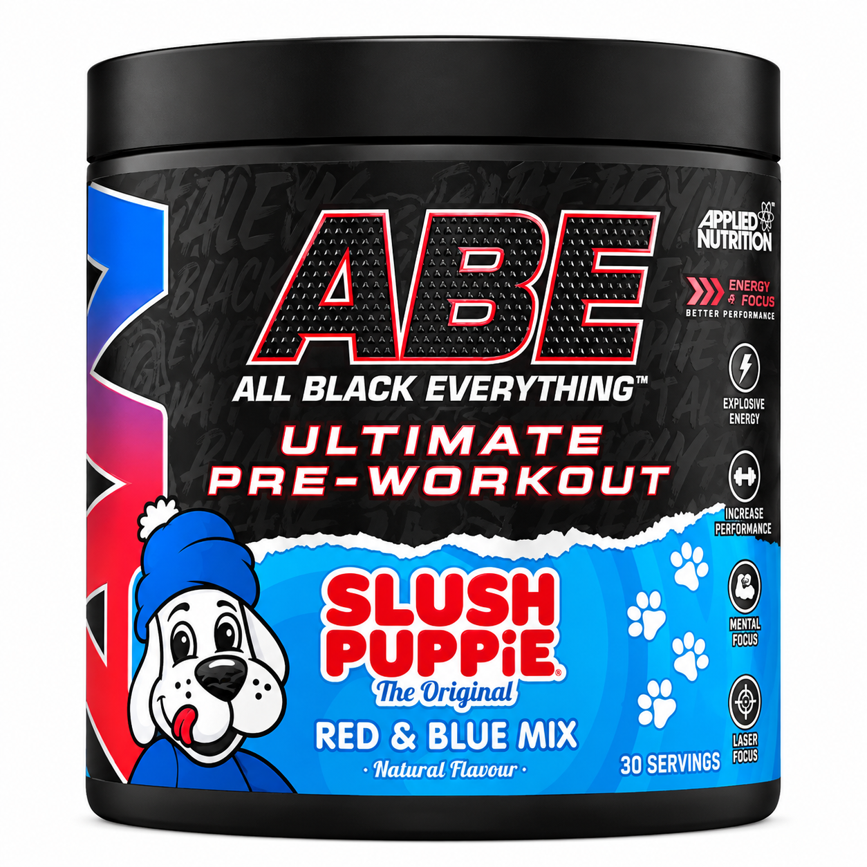 Applied Nutrition ABE All Black Everything 30 Servings - Slush Puppie Red Blue Mix