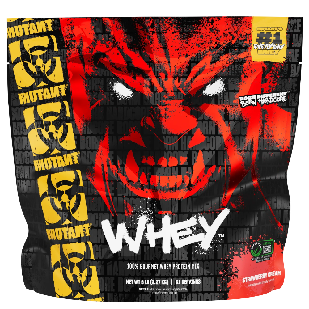 Mutant Whey 100% Gourmet Whey Protein 5lbs 2.27kg Strabwerry Cream