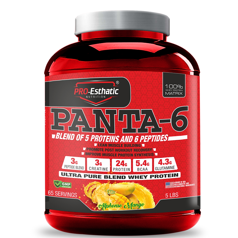 Pro Esthatic Nutrition Panta-6 5lbs 65 Serving - Alphonso Mango