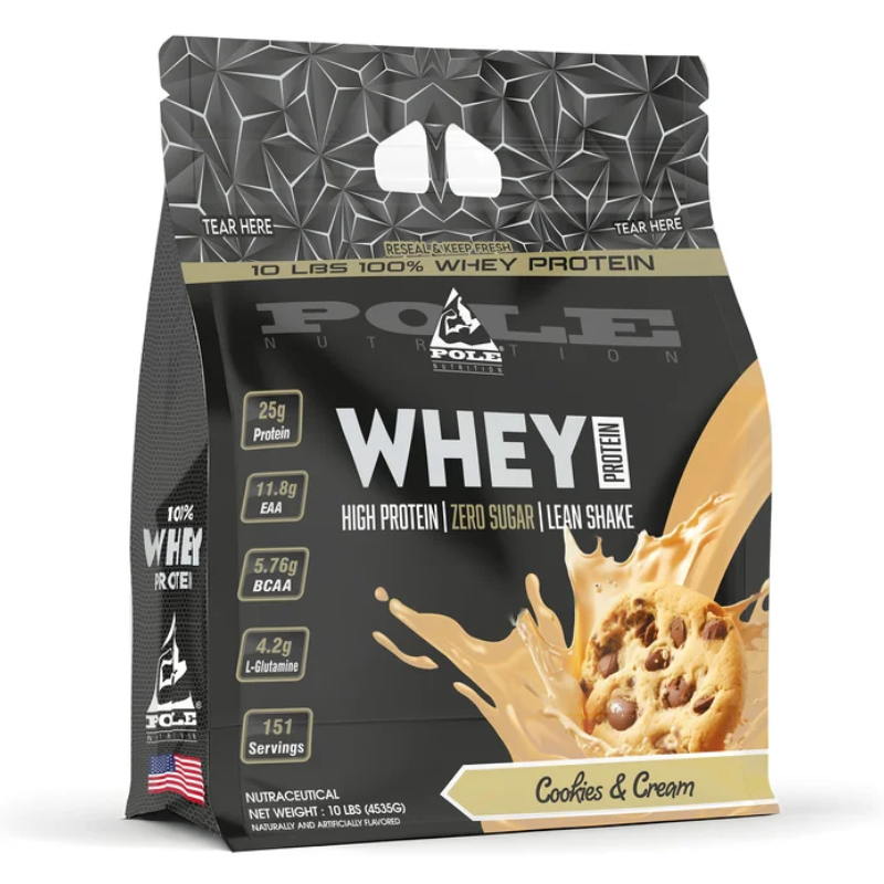Pole Nutrition 100% Whey Protein 10 lbs - Cookies and Cream