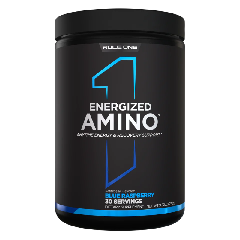 Rule One Energized Amino Acids + Energy 30 Servings - Blue Raspberry