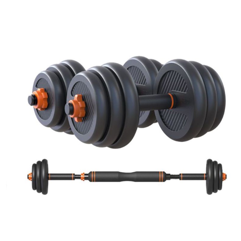 Skyland Premium Soft PU 30 KG Dumbbell and Barbell Set