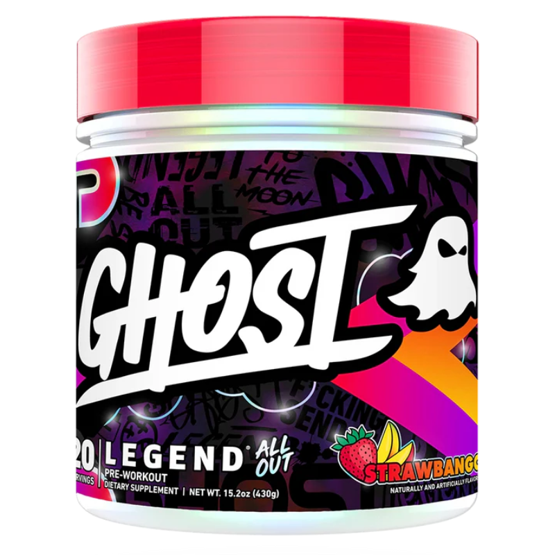 Ghost Legend All Out Pre Workout 20 Servings 430 G - Strawbango
