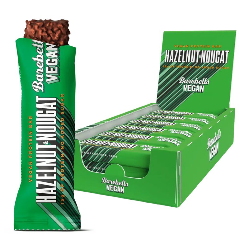 BareBells Protein Bar Hazelnut and Nougat - 55g x 12 Bars