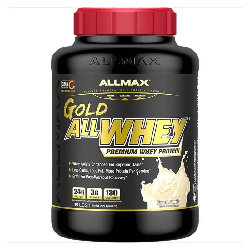 All Max All Whey Gold Premium Whey Protein 5 lbs - French Vanilla