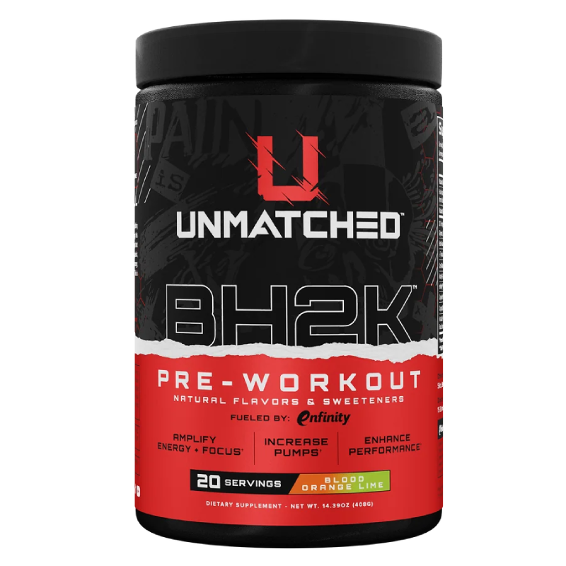 Unmatched BH2K Pre Workout 20 Servings - Blood Orange Lime