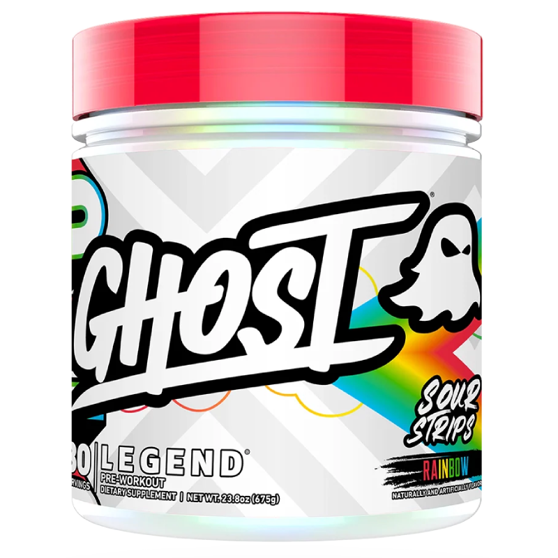 Ghost Legend Pre Workout 20 Servings 675 G - Sour Strips Rainbow