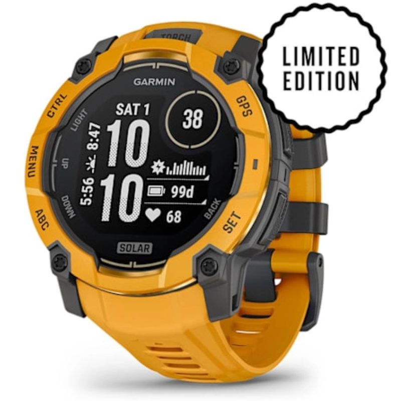 Garmin Instinct 3 50 mm Solar Sunburst with Sunburst/Grey Band Watch