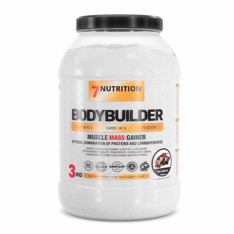 7Nutrition BodyBuilder Muscle Mass Gainer 3KG - Triple Chocolate