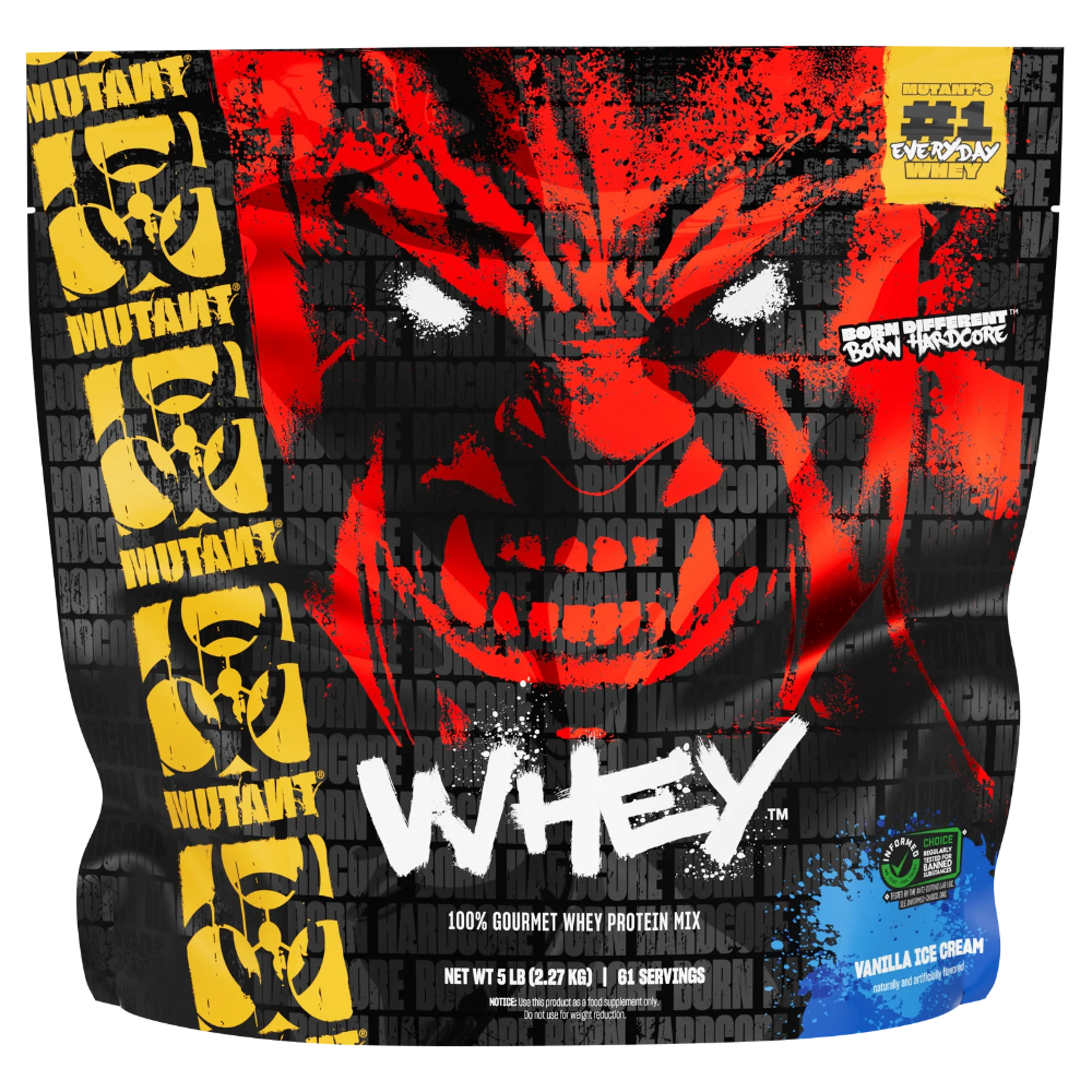 Mutant Whey 100% Gourmet Whey Protein 5 lbs 2.27kg Vanilla Ice cream Flavor