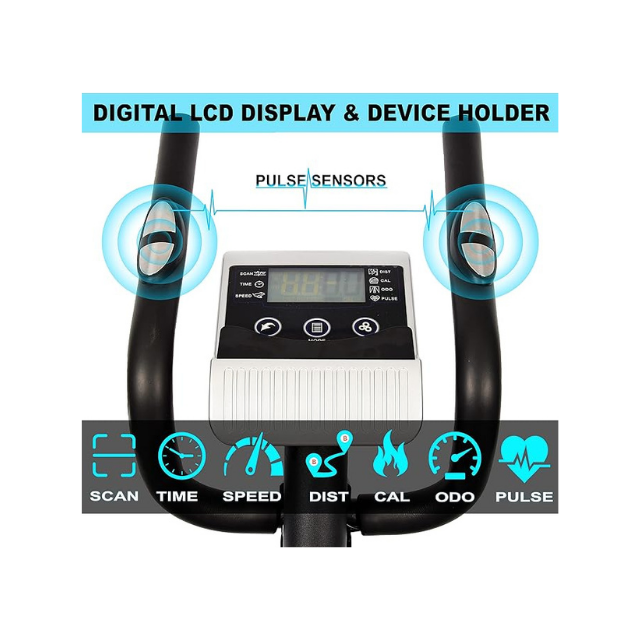 Sky Land 2-in-1 Elliptical Bike 8-Level – Gray Best Price in UAE