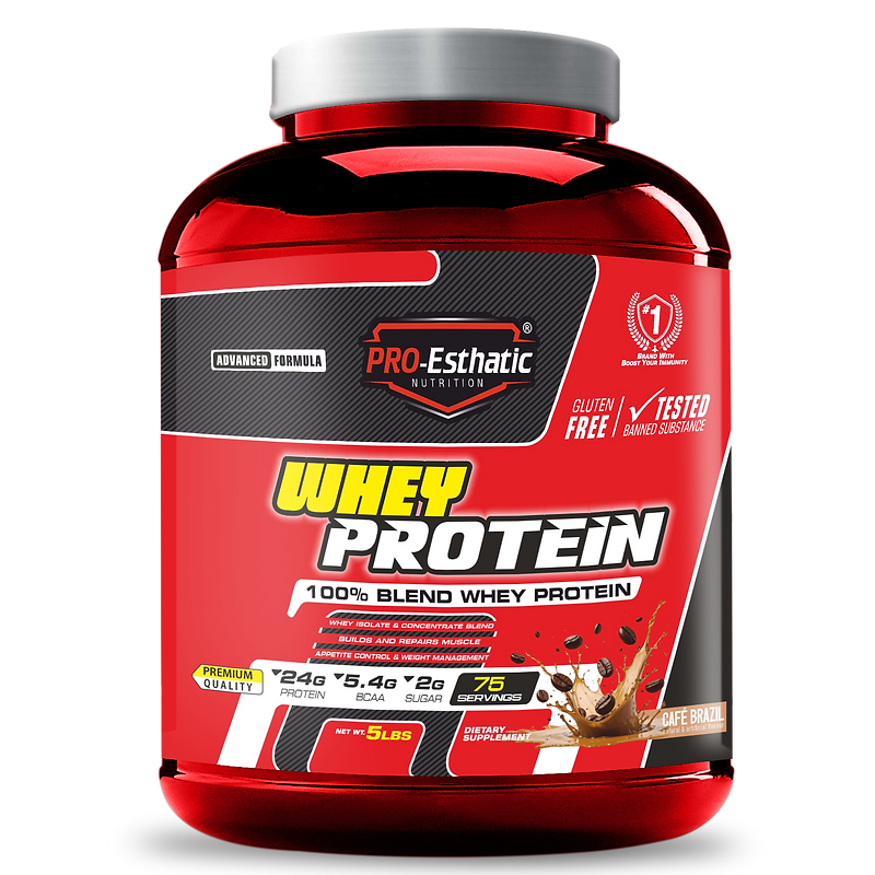 Pro Esthatic Nutrition Whey Protein 5lbs 75 Serving - Cafe Brazil
