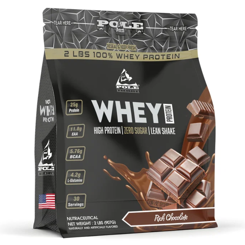 Pole Nutrition 100% Whey Protein 2 lbs - Rich Chocolate