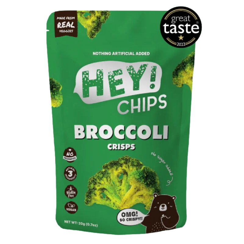 Hey Chips Broccoli Crisps 20 G 6 Pack in 1 Gift Box