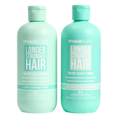 Hairburst Longer Stronger for Oil Scalp and Roots Shampoo and Conditioner 350 ml Bundle Pack