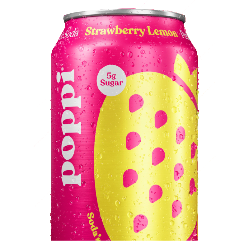 Poppi Drink 355 ml 12 Pc in Box - Strawberry Lemon