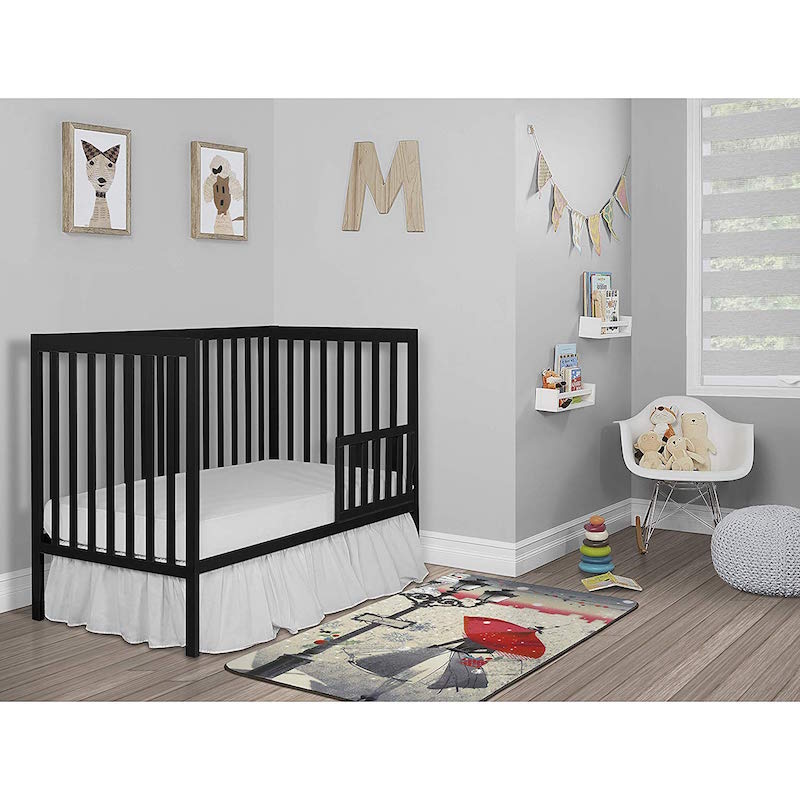 Black Wooden Crib