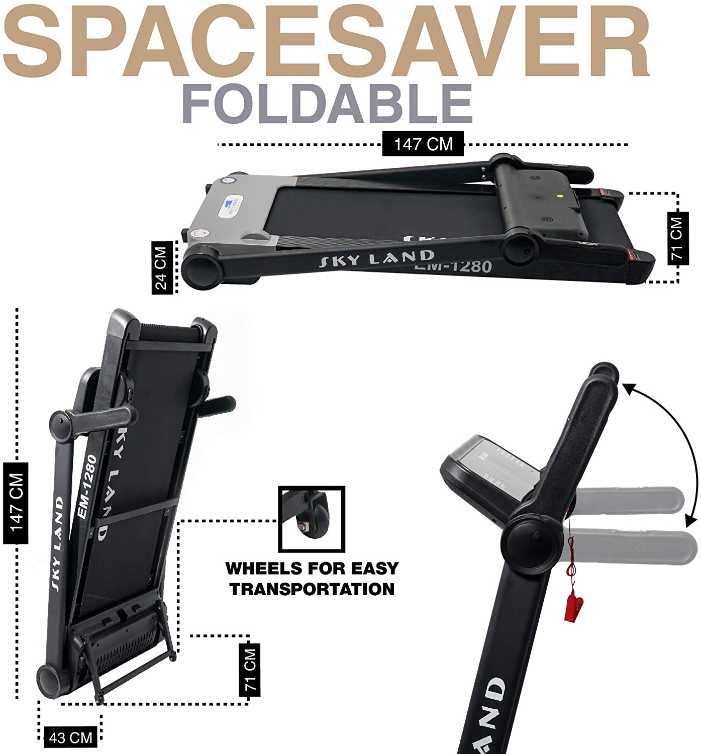 Home Use Foldable Treadmill EM-1280