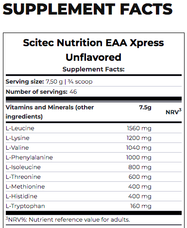 Scitec Nutrition EAA Xpress 350g - UNFLAVORED