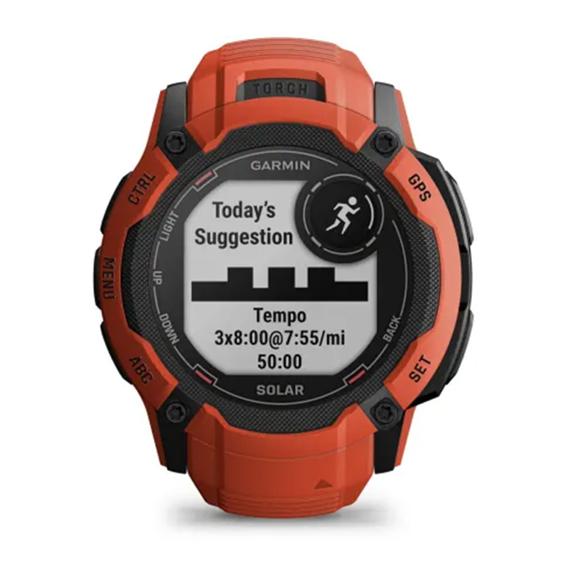 Garmin Instinct 2X Solar Watch 50MM - Flame Red Best Price in Abu Dhabi