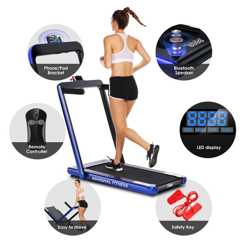 Marshal Fitness Electric Smart TreadMill Foldable MF-129-Blue