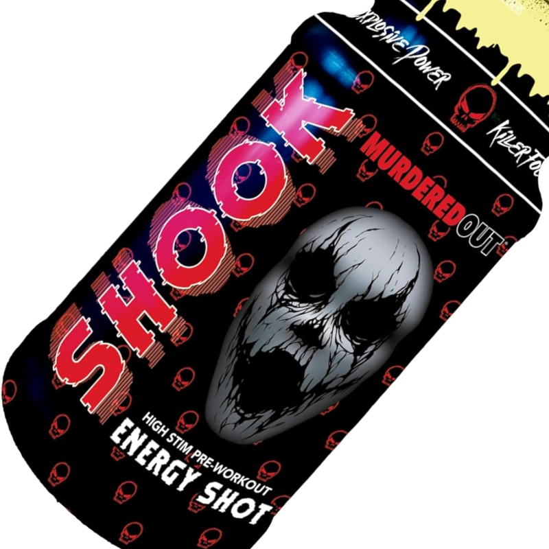 Murdered Out Shook Energy Shot 12 x 60ml Pre Workout - Pineapple