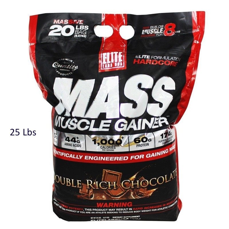Elite Labs USA Mass Muscle Gainer 25 lbs (Large Bag)