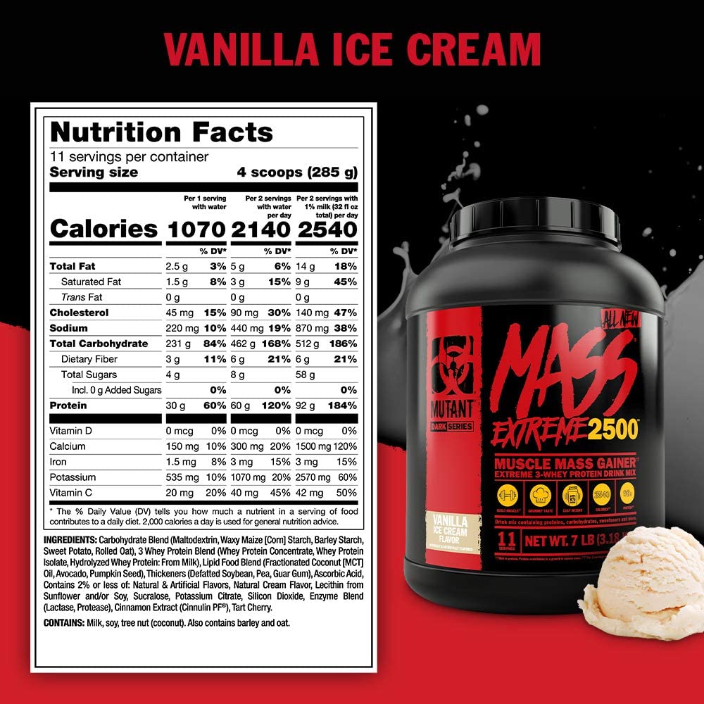 Mutant Muscle Mass Gainer Mass Extreme 2500