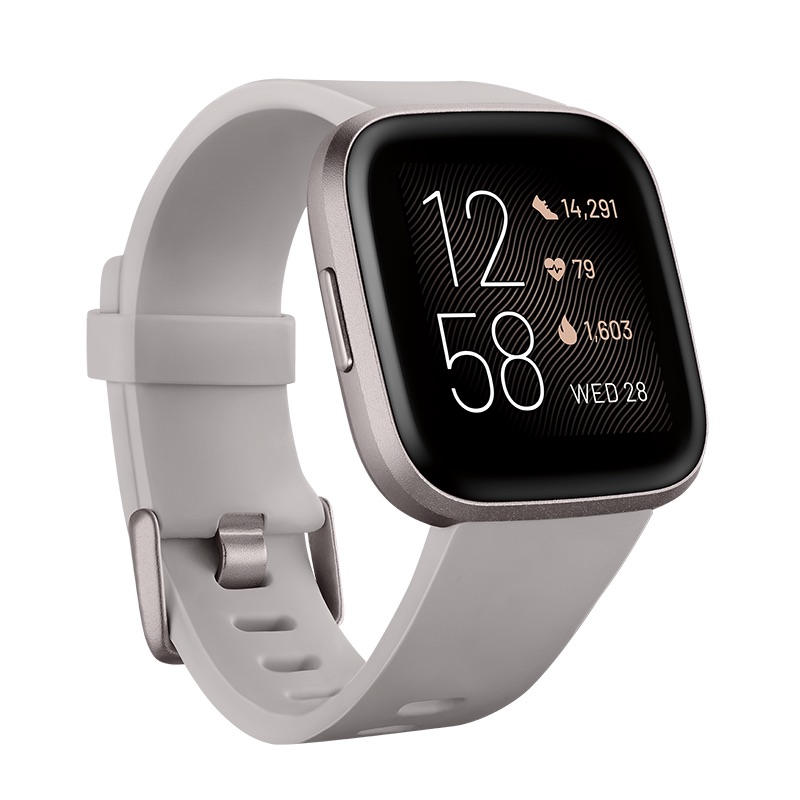 FitBit Versa 2 Stone Mist Grey Aluminum
