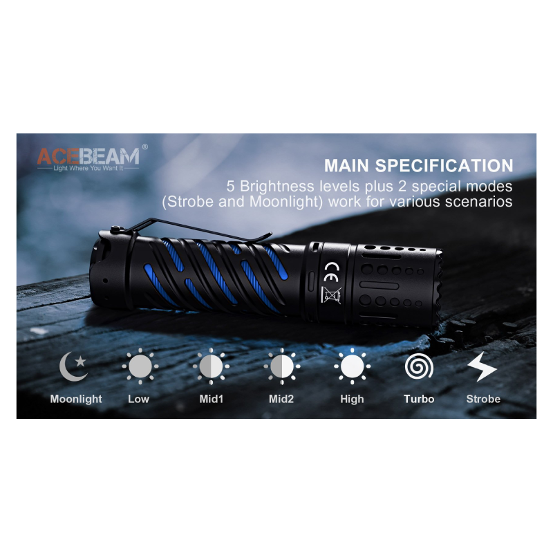 Acebeam E70-AL 4900 Lumens EDC Flashlight Best Price in UAE