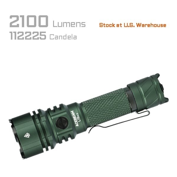 Acebeam L16 2.0 Tactical Flashlight 2100 Lumens Black